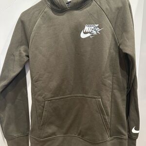 Nike Boys 3 brand Green Hoodie
